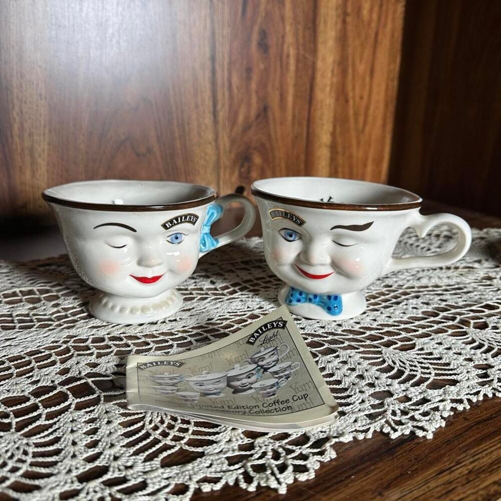 Vintage Winking Baileys Yum Mugs